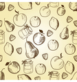 Fruits in retro style vector image