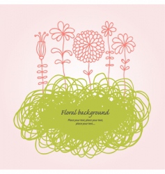 Floral background vector image