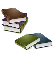 Close color books vector image