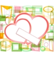 Valentines paper hearts vector image