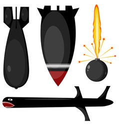 Bombs missiles set vector image