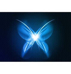Abstract blue butterfly vector image
