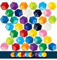 3D Cubics Font vector image