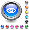 Eye round button vector image