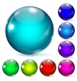 Multicolored glass spheres vector image