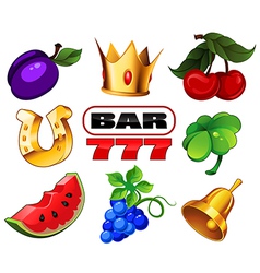 Slot machine icons vector image