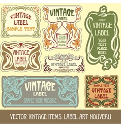 Label art nouveau vector image