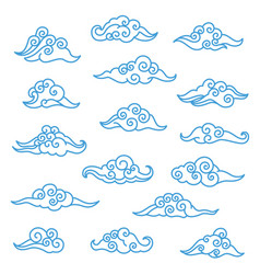 Japanese clouds Royalty Free Vector Image - VectorStock