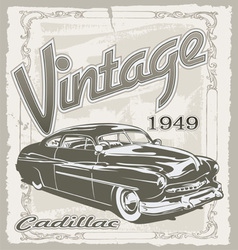 Vintage classic car vector image