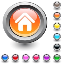 Home round button vector image