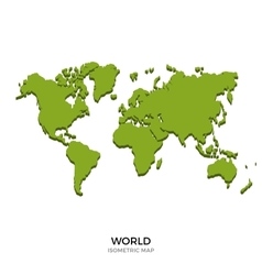 Isometric map of World detailed vector image