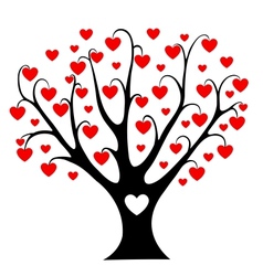 Hearts tree vector image