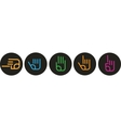 Collection of various hand signs vector image
