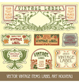 Label art nouveau vector image