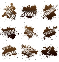 Tire track vector image