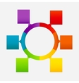 Concept of colorful circular banners with arrows vector image