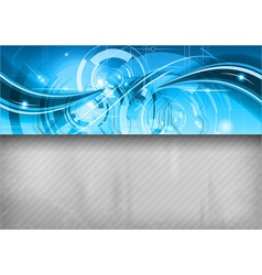 Tech background line top blue vector image