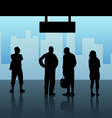 People waiting skytrain vector image