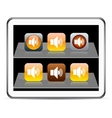 Sound orange app icons vector image