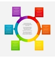 Concept of colorful circular banners with arrows vector image