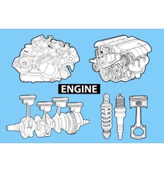 Engines vector image