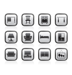 Home Equipment and Furniture icons vector image