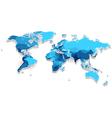 Extruded World map with countries vector image