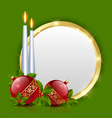 Candles and balls vector image