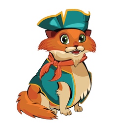 Cat-Pirate Cat-Pirate vector image