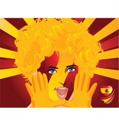 Crowd goes wild Spain vector image