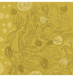 Various Plants Background vector image