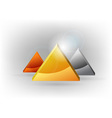 Three triangles vector image