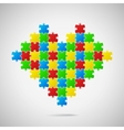 Heart from puzzle pieces vector image