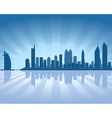 Dubai skyline vector image