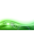 Wave abstract green vector image