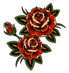 Tattoo rose vector image