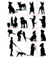 Dogs silhouettes vector image