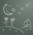 Handwriting of children draw picture vector image