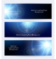 Abstract lighting flare banners vector image