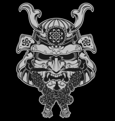 Samurai mask vector image