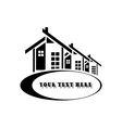 Houses on white background vector image