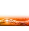 Wave abstract orange vector image
