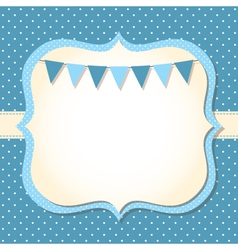 Baby boy arrival card vector image