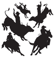 Rodeo silhouette vector image