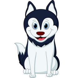 Husky dog cartoon Husky dog cartoon vector image