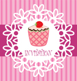 Card with cupcake vector image
