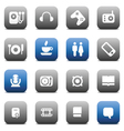 Matt buttons for music and leisure vector image