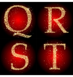 Letters stars red vector image