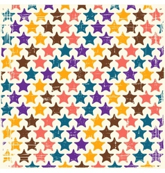 Retro seamless stars pattern vector image