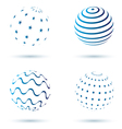 Abstract set of globe icons vector image